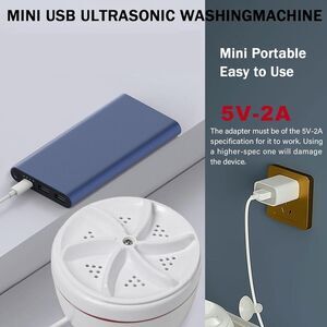 Mini portable USB Washing Machine | Sink Washing Machine Ultrasonic Turbo Washer